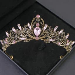 Bridal Headwear Purple-Colour Women's Grand Party Crown Birthday Tiaras