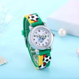 New Fashion Color Cartoon Football Students Children Watch Quartz Watch Electronic Watch