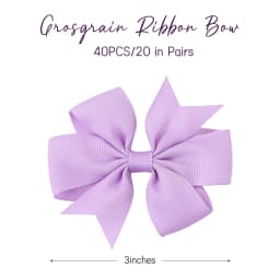 40Pcs Solid Colors Hair Bows with Clip for Kids Girls Grosgrain Ribbon Hairgrips Boutique Hairpins Headwear Hair Accessories