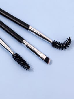 3PCS Professional Single Double End Angle Eyebrow Eyelash Makeup Brush High Quality Eyebrow Pencil Eyeliner Brush
