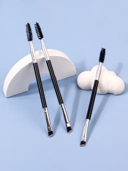 3PCS Professional Single Double End Angle Eyebrow Eyelash Makeup Brush High Quality Eyebrow Pencil Eyeliner Brush