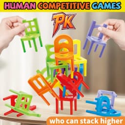 Educational Toys,Chair Stacking Toy Set,Building Blocks Stacking Chairs,Random Colors/Styles,Parent-Child Gathering Interactive