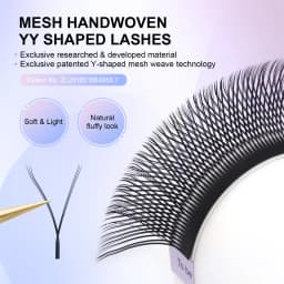 NAGARAKU YY Shape Double/Three Split Tips Triple Top Interlaced Root Eyelash Extensions Eyelashes