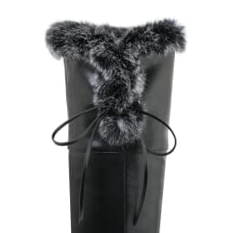 Cuffed Faux Fur Thick-Soled Over-The-Knee Boots Lace-Up Side Buckle Sweet Thick-Heeled Boots Warm And Comfortable Women's Shoes