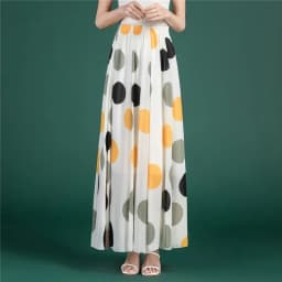 Female Summer Elegant Plus Size 4XL 5XL 6XL Fashion Polka Dot Black Chiffon Long Maxi Ladies Skirts for Womens