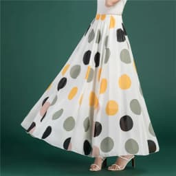 Female Summer Elegant Plus Size 4XL 5XL 6XL Fashion Polka Dot Black Chiffon Long Maxi Ladies Skirts for Womens