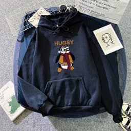 Penguin Hugsy Hoodies Women's Printed Funny Friends Graphic Winter Clothing Hoody Casual Cartoon Sweatshirts Woman Tops Clothes
