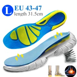 Sport Running Silicone Gel Insoles For Feet Man Women Massaging Shock Absorption Orthopedic Soles Relieve Heel Spur Pain Pad