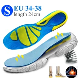 Sport Running Silicone Gel Insoles For Feet Man Women Massaging Shock Absorption Orthopedic Soles Relieve Heel Spur Pain Pad