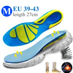 Sport Running Silicone Gel Insoles For Feet Man Women Massaging Shock Absorption Orthopedic Soles Relieve Heel Spur Pain Pad