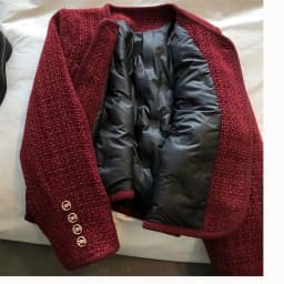 Winter Down Cotton Lined Cropped Jacket Women Korean Fashion Round Neck Tassel Tweed Coat Fashion Single Breasted Warm Outwear