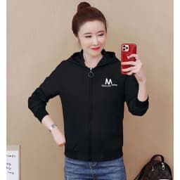 2025 New Women's Jacket Autumn Windbreaker Famale Long Sleeve Hooded Short Coat Zipper Casual Loose Basic Jacket Outerwear