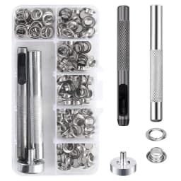 100 sets of inner diameter 5mm eyelets + tools boxed copper eyelet button shoes clothing gift bag eyelet button
