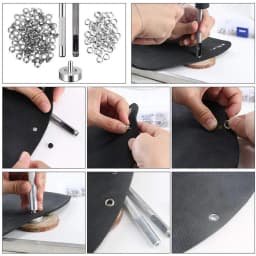 100 sets of inner diameter 5mm eyelets + tools boxed copper eyelet button shoes clothing gift bag eyelet button