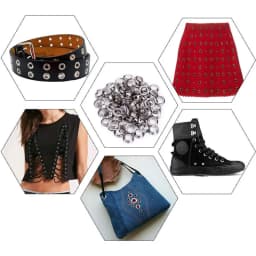 100 sets of inner diameter 5mm eyelets + tools boxed copper eyelet button shoes clothing gift bag eyelet button
