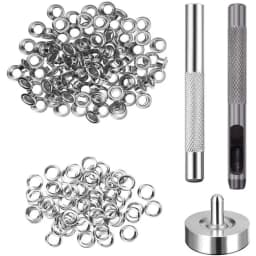 100 sets of inner diameter 5mm eyelets + tools boxed copper eyelet button shoes clothing gift bag eyelet button
