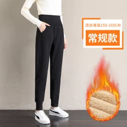 PELEDRESS Joggers Women Thick Warm Winter Sweatpants High Waist Velvet Fleece Female Trousers Sport Casual Pants Suits Loose New