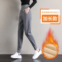 PELEDRESS Joggers Women Thick Warm Winter Sweatpants High Waist Velvet Fleece Female Trousers Sport Casual Pants Suits Loose New