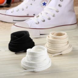 1 Pair High Quality Canvas Shoe Laces For Men and Women Black and White High Low Shoelaces Cotton Flat Laces Rope