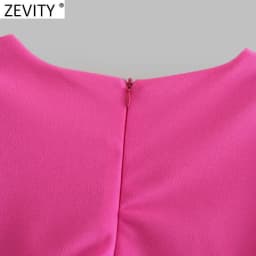 Zevity New Women Sexy V Neck Solid Color Slim Bodysuits Lady Chic High Street Back Zipper Club Party Playsuits Rompers LS9857