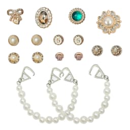Shoe Charms DIY Diamond Pearl Chain Gemstone Decoration Buckle for Hole Shoe Charm Accessories Kids Party Girls Gift