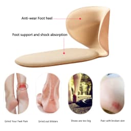 Half Insoles for Women Shoes Back Stickers High Heels Liner Insert Heel Pain Relief Protector Cushion Pads for Shoe Size Reducer