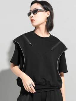 Amax luluE European 2025 Fashion Streetwear Women Sexy Off Shoulder Black Tees Casual Short Sleeve Tshirts Female Oversized Tops