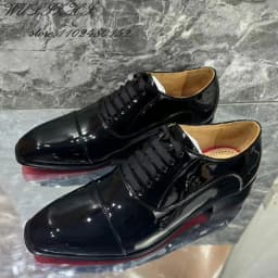 Men Party Gentleman's Flats Leather Black Square Toe Lace Elegant Basic Loafers Spring Wedding Red Glossy Oxfords Solid Sneakers