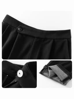 FSLE Women Straight Loose Pants Fall winter Drape High-waisted Wide-leg Pants Women Black Thin All-match Casual Trousers