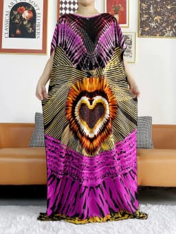 2024 Summer Party Dress Short Sleeve With Big Scarf Printing Floral Loose Boubou Maxi Islam Women African Abaya Clothing