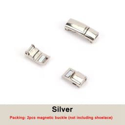 2Pcs/1Pair New Metal No Tie Shoelace Magnetic Buckle Shoelaces With Lock Shoes Accessories AF1/AJ Sneaker Kits Shoe Decoration