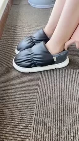 UTUNE Winter Women Slippers Anti-slip Indoor Warm Plush Waterproof Heel Shoes Comfortable Outdoor Casual Easy Walk Fashion