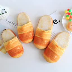 Simulation Bread Cotton Slippers Winter Home Soft Bottom Non-Slip Plush Warm Cotton Slippers for Woman Man Comfort Babouche