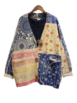 Amax luluE Korean Autumn Vintage Casual V-Neck Sweaters 2024 Womens Button Pockets Cardigans Ladies Flowers Loose Casual Clothes
