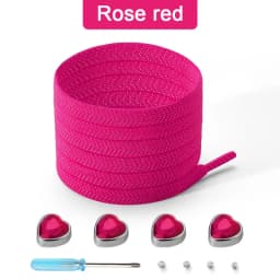 Colorful Heart Diamond Flat Shoelaces for Sneakers Love Rhinestone Elastic Shoe Laces No Tie Shoelace Cute Sports Leisure Buckle