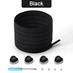 Colorful Heart Diamond Flat Shoelaces for Sneakers Love Rhinestone Elastic Shoe Laces No Tie Shoelace Cute Sports Leisure Buckle