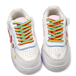 Shoelaces for Shoes Rainbow Sneakers Laces Colorful Flat Gradient Color Low-Cut High Top Canvas Casual Shoelace Shoe Accessories