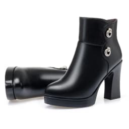 DIMANYU Women Winter Boots 2026 New High Heel Ankle Boots Women Warm Wool Platform Women's Fashion Normal Boots Shoes