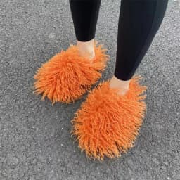 Pantuflas De Peluches Slip On Zapatillas Fluffy Plush Fuzzy Faux Mongolian Fur Slippers Goat Hair Fur Slides Slippers For Women