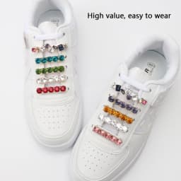 1 piece Diamond Decorative Shoe Clips Shoelace Clips for Sneakers Shoelaces DIY Faux Pearl Shiny Rhinestones for Girl Women