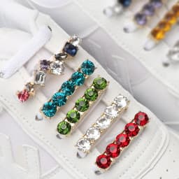 1 piece Diamond Decorative Shoe Clips Shoelace Clips for Sneakers Shoelaces DIY Faux Pearl Shiny Rhinestones for Girl Women