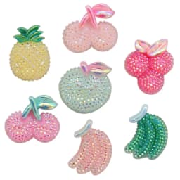 1pcs Resin Shiny Fruit Banana Cherry Shoe Decorations Garden Shoes Accessories Fit Kids Charms Party Presents