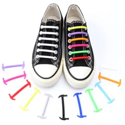 16 Pcs Silicone Semicircle Shoelaces Without Ties Elastic Laces Sneakers Men Women Colorful Casual Shoes Laces Lazy Accessories