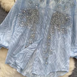 Women's Shiny Button Shirt Spring and Autumn Long Sleeve Top Designer Women's Clothing Korean Fashion Loose High Quality Retro