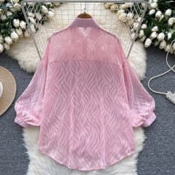 Women's Shiny Button Shirt Spring and Autumn Long Sleeve Top Designer Women's Clothing Korean Fashion Loose High Quality Retro