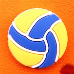 1pcs Love Volleyball Style PVC Shoe Charms Decorations Block Spiking Smash Shoe Accessories Game Time Clog Pins Buckle U520