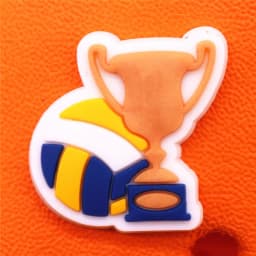 1pcs Love Volleyball Style PVC Shoe Charms Decorations Block Spiking Smash Shoe Accessories Game Time Clog Pins Buckle U520