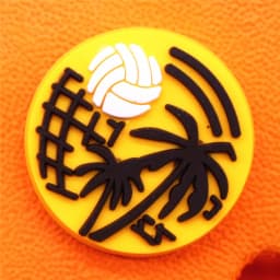 1pcs Love Volleyball Style PVC Shoe Charms Decorations Block Spiking Smash Shoe Accessories Game Time Clog Pins Buckle U520
