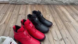 Orthopedic Shoes Soft Leather Flats Women's Driving Loafers Fur Moccasins Woman Cushion Sneaker Mom Red Plush Shoes Big Size 42