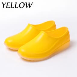 Lover Design Waterproof PVC Loafers Shoes Man Ankle Shoes Rain Boots Rubber Shoes Solid Color Fishing Boot Luminous Rain Boots